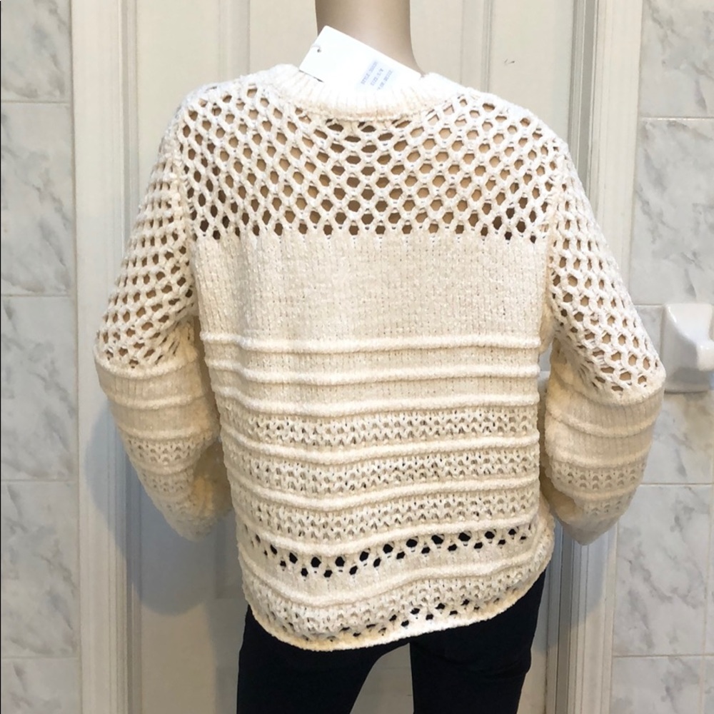 IVORY LAZER CUT SWEATER - Picture 6 of 7